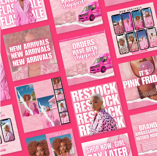 20 Pink DFY Social Media Flyers